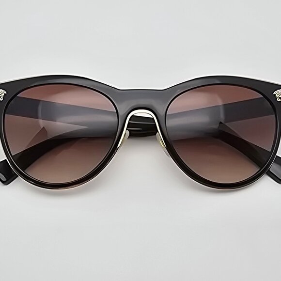 Versace Mod 2198 1252/13 Havana Gold Frame Brown Gradient Lens Sunglasses w Case main image 13